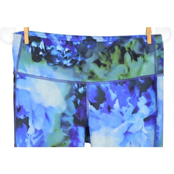 ATHLETA FLORAL BLOOM CHATARUNGA BLUE GREEN CAPRI LEGGING - Picture 3 of 8